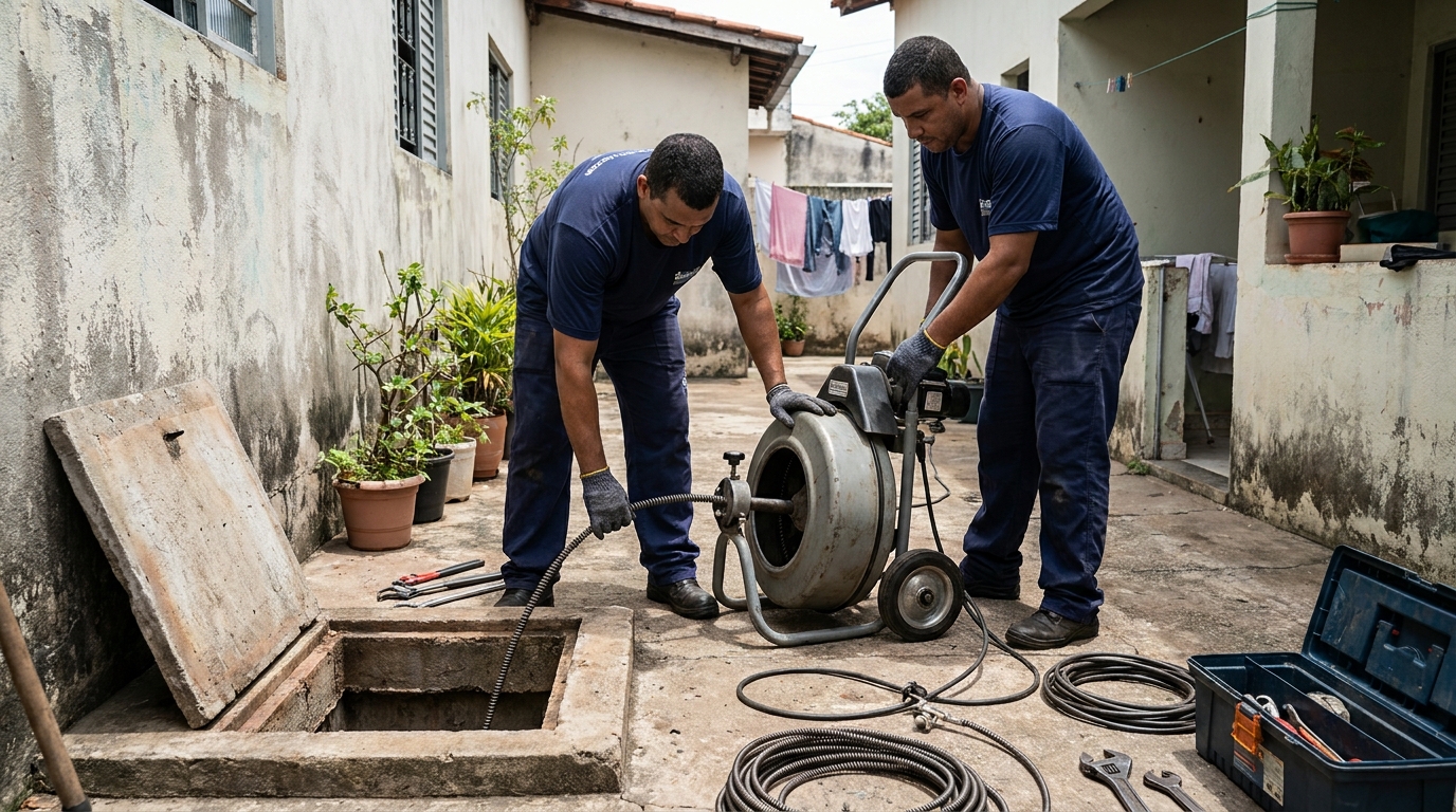 Desentupimento de Coluna Sanitária no Distrito Industrial II, Manaus‑AM
